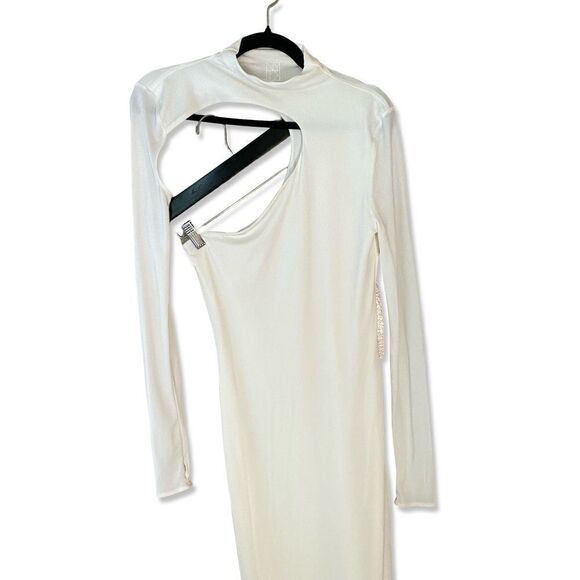 Not Yours To Keep Suzie maxi dress ivory stretch jersey tight cut out Revolve S - Picture 5 of 8
